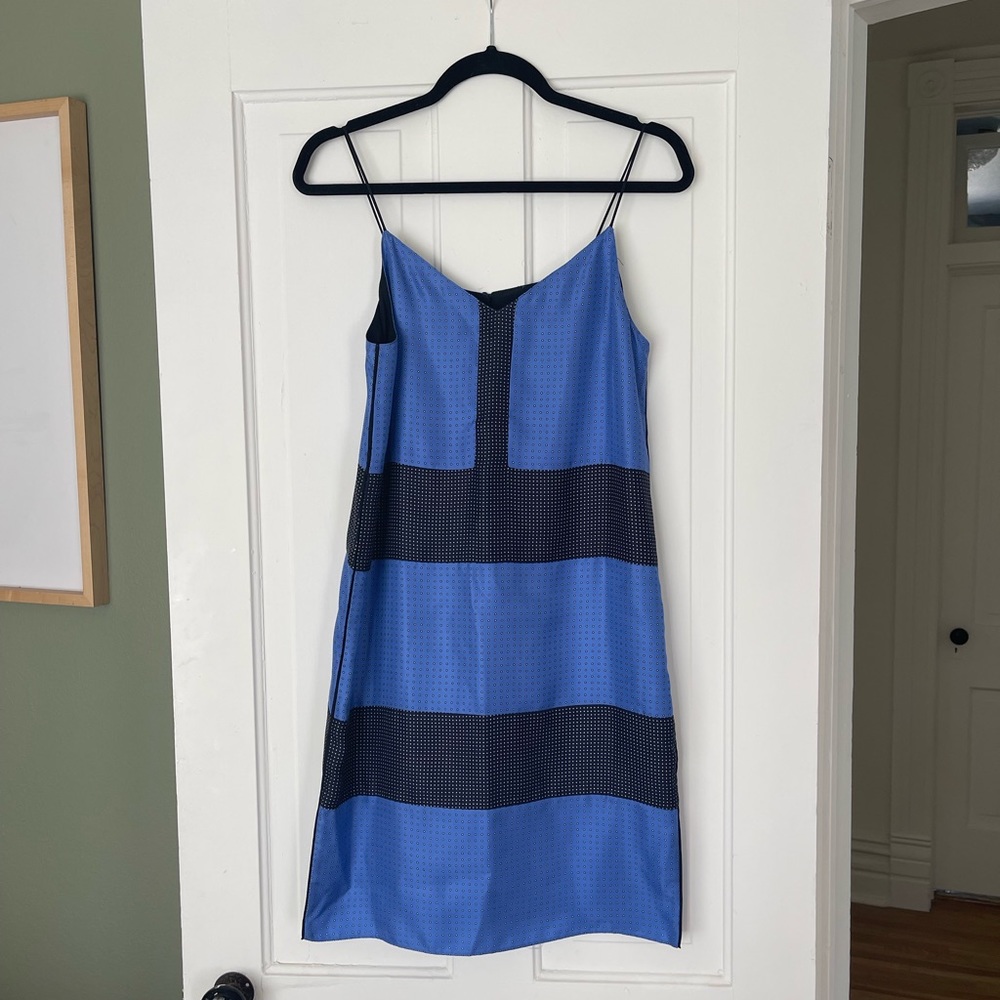 Rag & Bone blue/black silk mini dress size 0